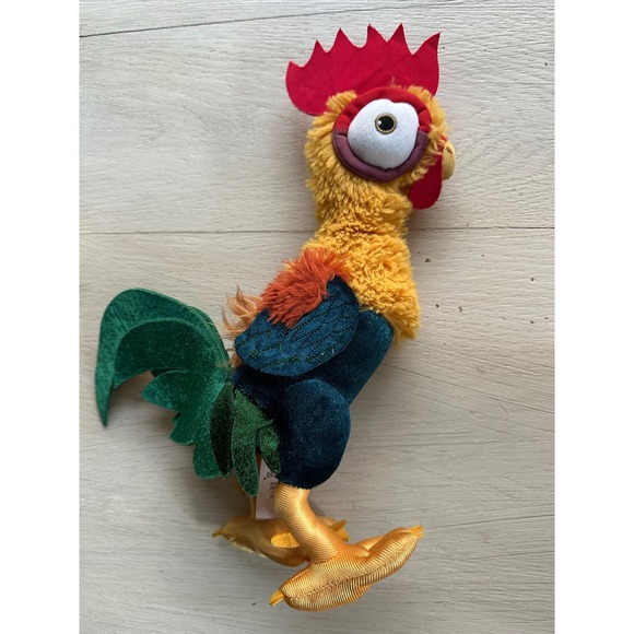 Disney Other - Disney Hei Hei Plush Toy Moana Stuffed Animal Chicken Rooster Yellow 12"‎  Green